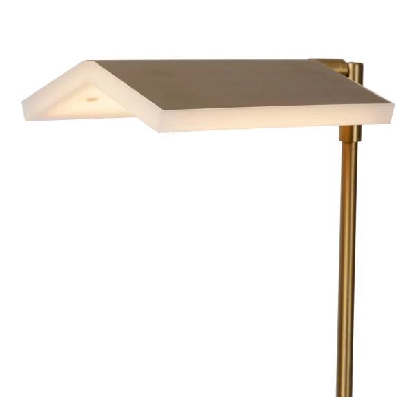 Lucide AARON - Floor reading lamp - LED Dim to warm - 1x12W 2700K/4000K - Matt Gold / Brass - detail 1